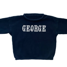 Load image into Gallery viewer, Embroidered Rollneck Sweater in Navy
